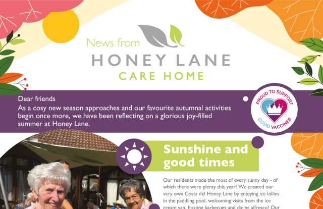 Honey Lane autumn newsletter
